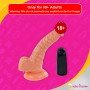 Whoppers Curved Vibrating Suction Cup Realistic Vibrator RSV-078