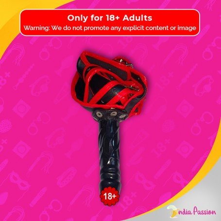 Black Red Edge Leather Harness Lesbian Strapon SO-025