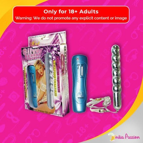 Silver Beaded Anal Vibrator AD-012