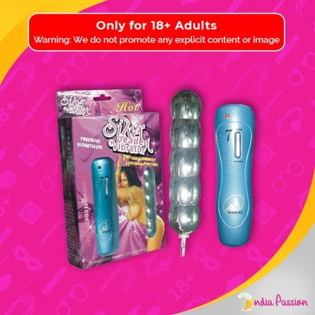 Silver Beaded Anal Vibrator-BIG AD-011