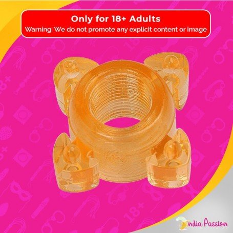 Transparent 4 Tube FingerCock Ring CR-010