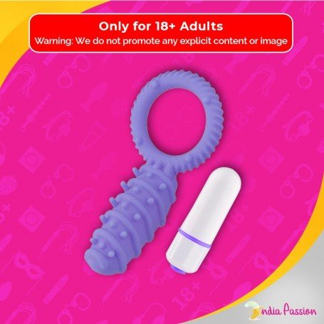 Clitoral Banger Spikes Premium Cockring With Bullet CR-015