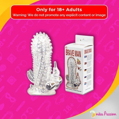 Sheath Rabbit Extender Penis with dots Brave Man PES-020