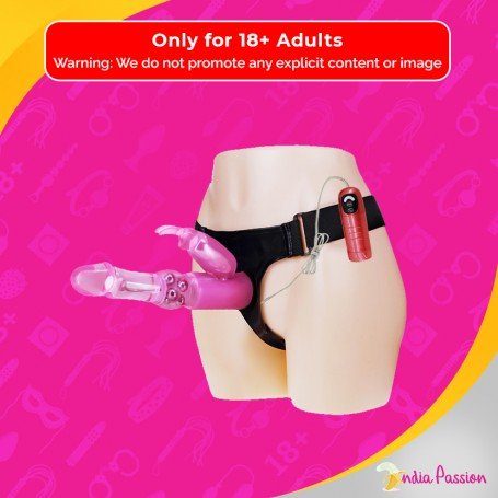 Baile Ultra Harness 7-inch Strap-on with Multi-speed Vibrations SO-033